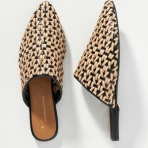 Anthropologie Woven Mule Flats | Size 39